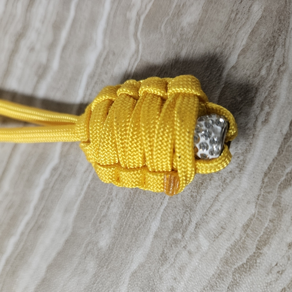 Yellow 550 Paracord‎ Keychain Accessory - Picture 5 of 5